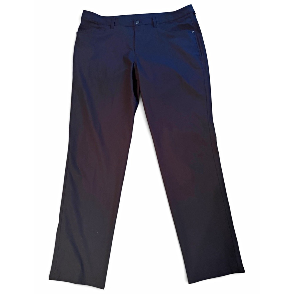 Lululemon ABC 5 Pocket Pants Mens 38 Navy Blue Stretch Casual Golf